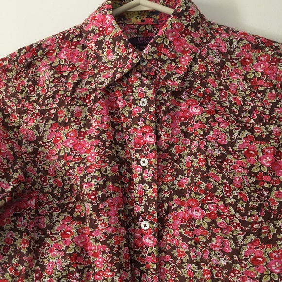 LIBERTY ART FABRICS Multicolor Rose Print Cotton shirt XS - Picture 2 of 5